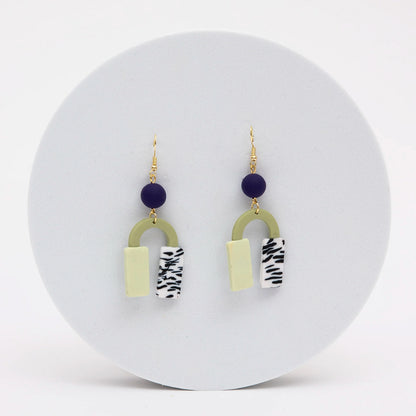 Pendientes Viva - Geométrico Móvil Beige