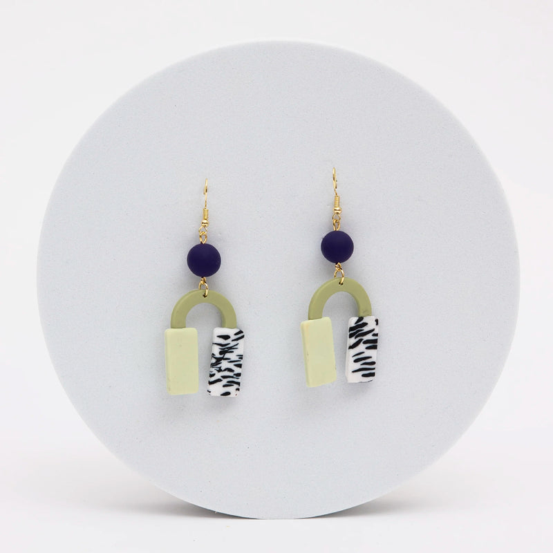 Pendientes - Geométrico Móvil Beige