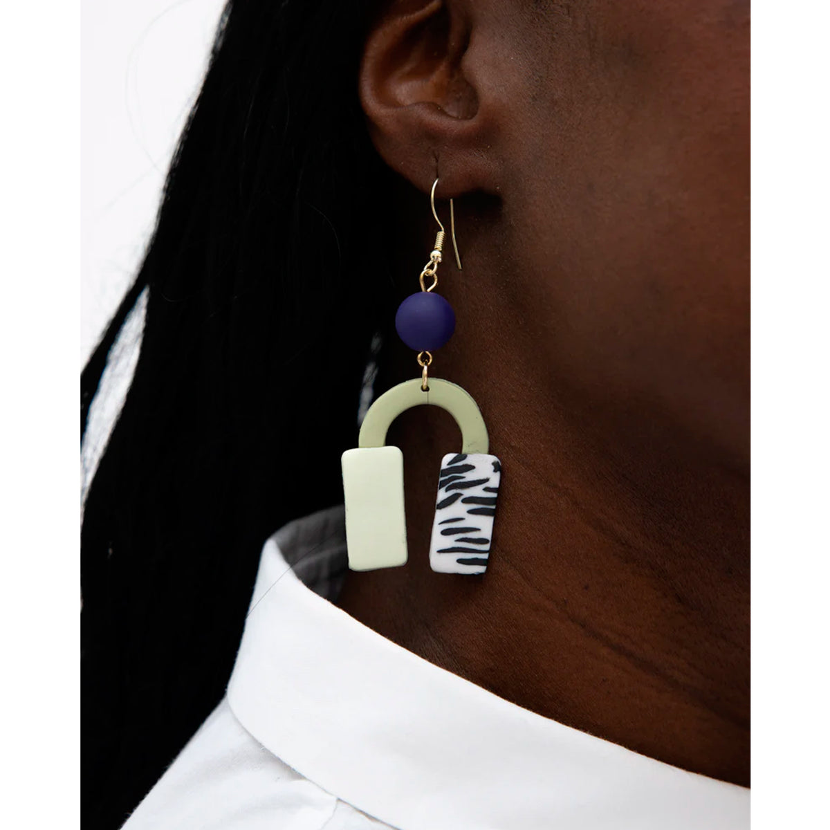 Pendientes Viva - Geométrico Móvil Beige