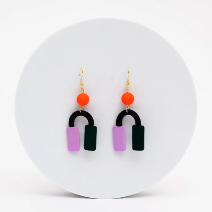 Pendientes Viva - Geométrico Móvil Negro