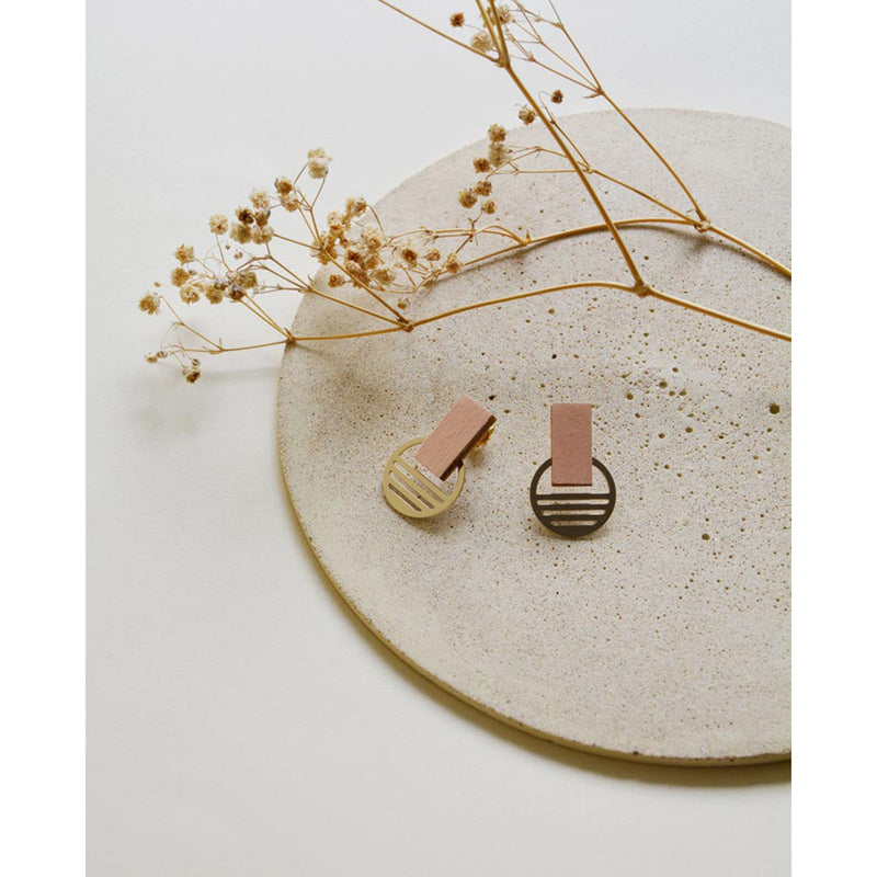 Pendientes - Bar Studs Nude