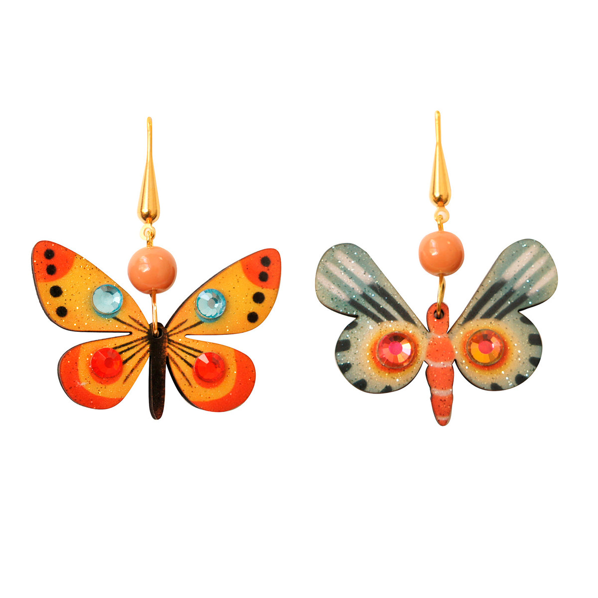 Pendientes - Mariposas Multicolor