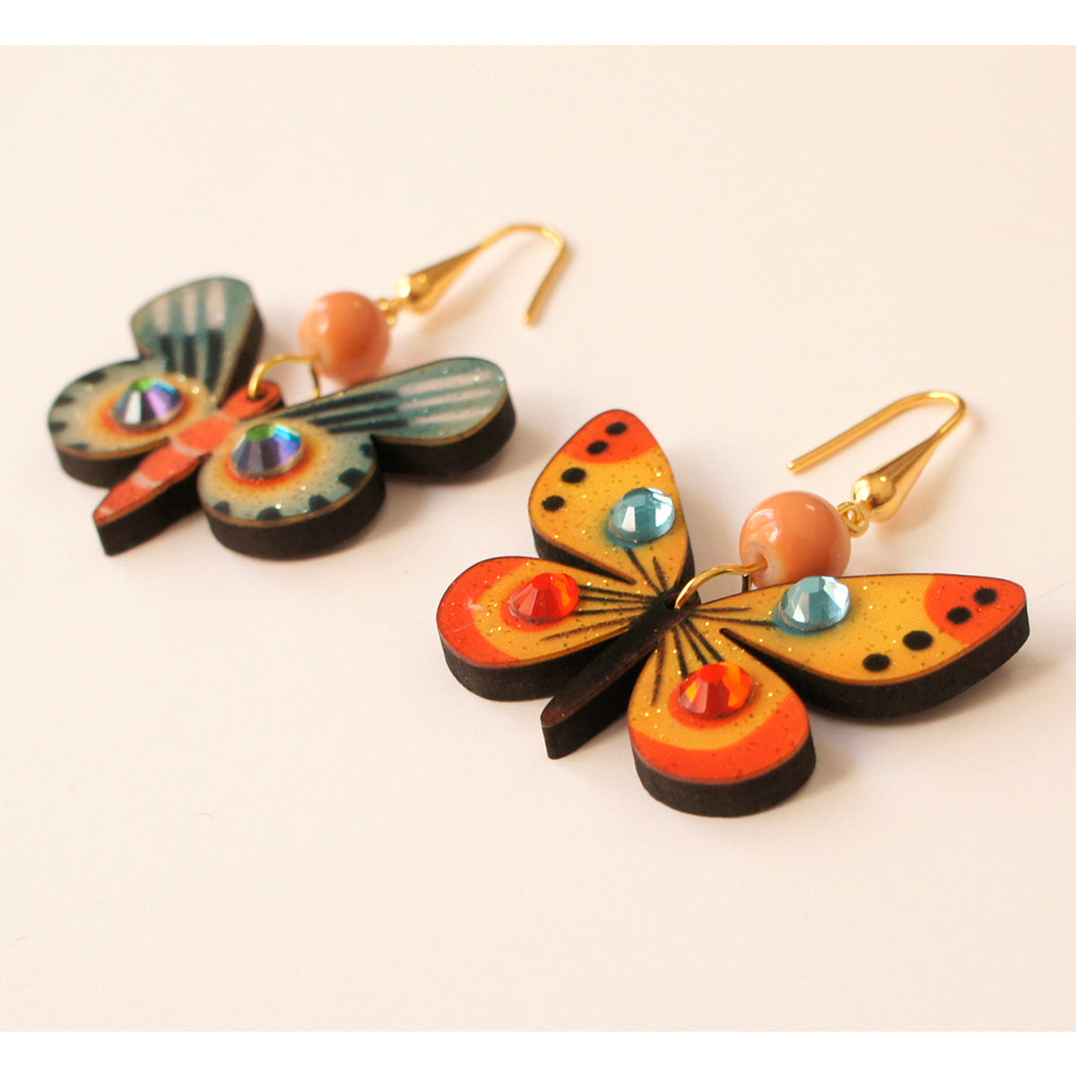 Pendientes - Mariposas Multicolor