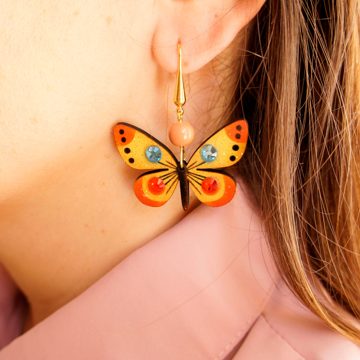 Pendientes - Mariposas Multicolor