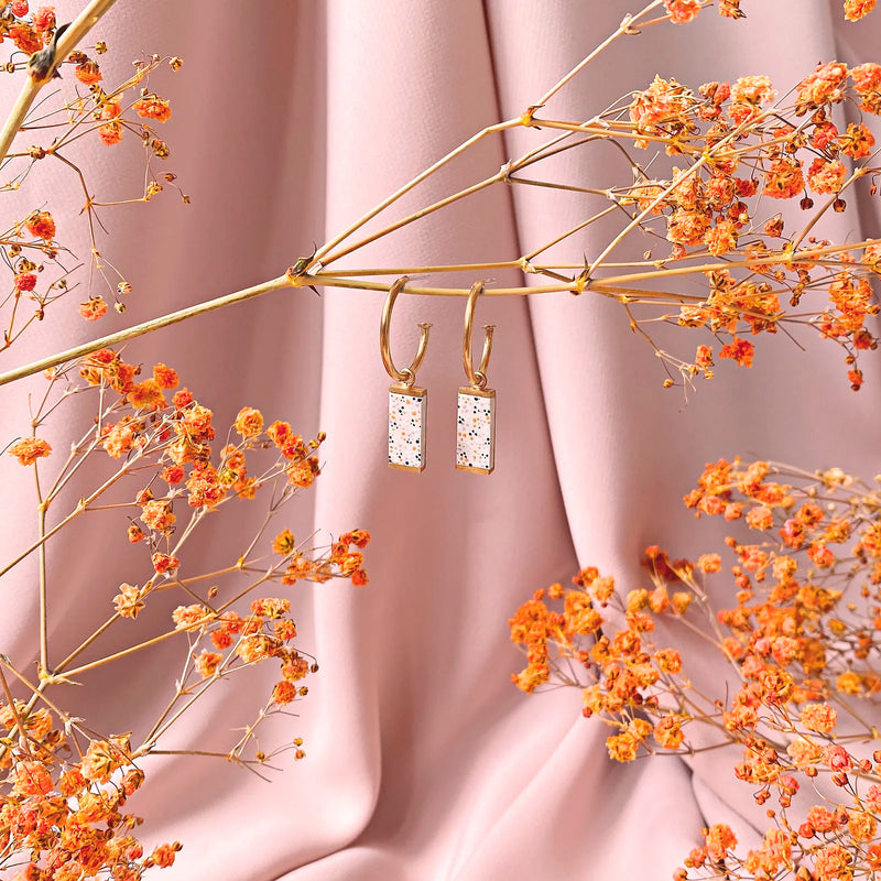 Pendientes Lavs Jewels - Meave aro beige