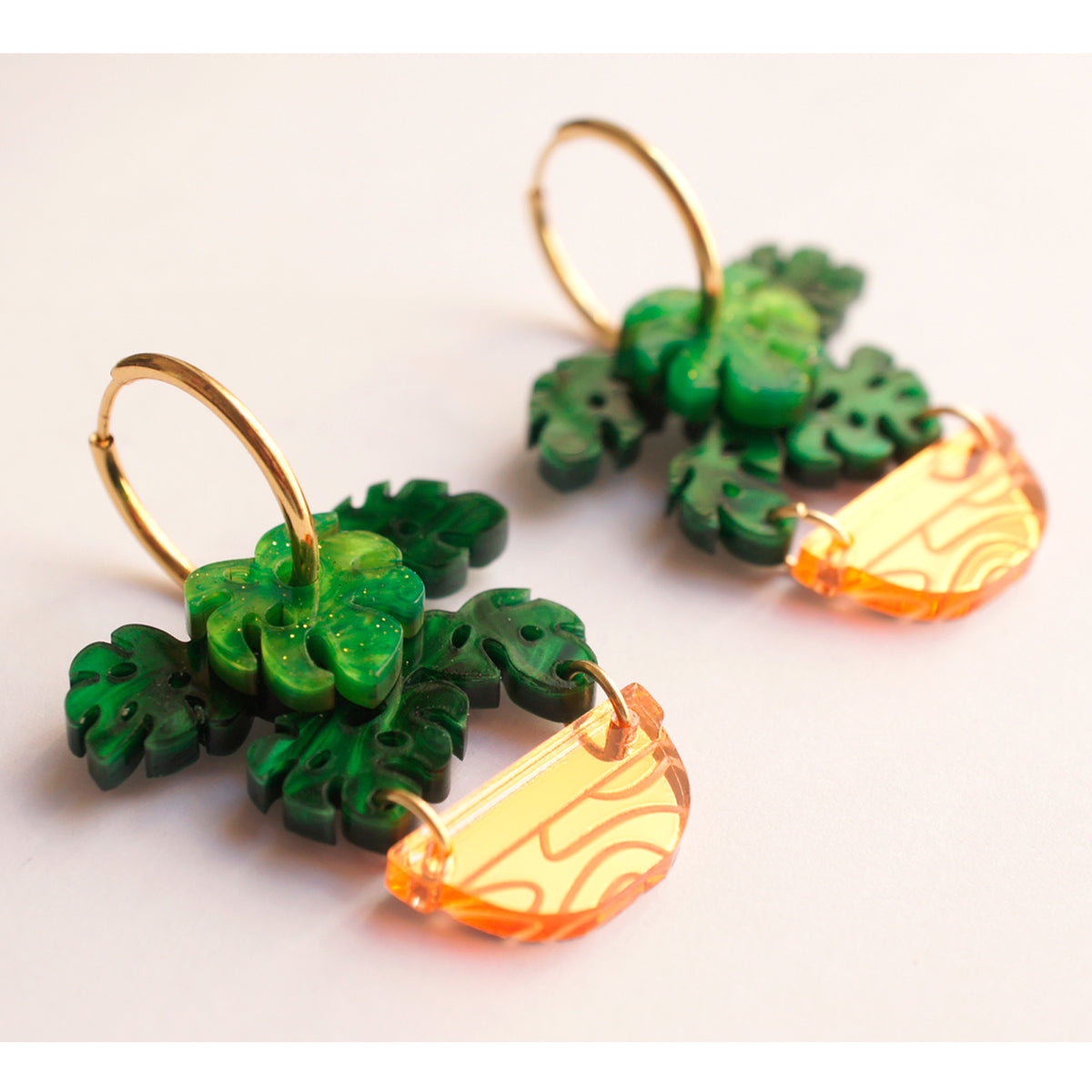 Pendientes - Monstera
