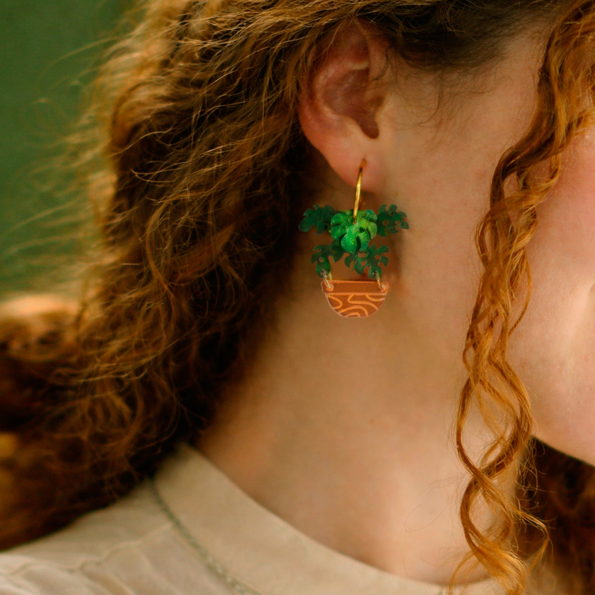 Pendientes - Monstera