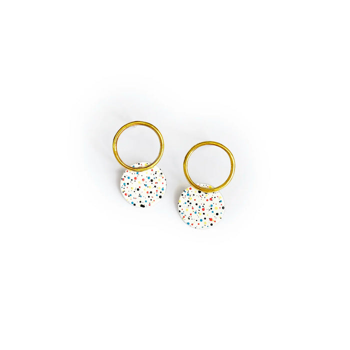 Pendientes - Mottled Blancos