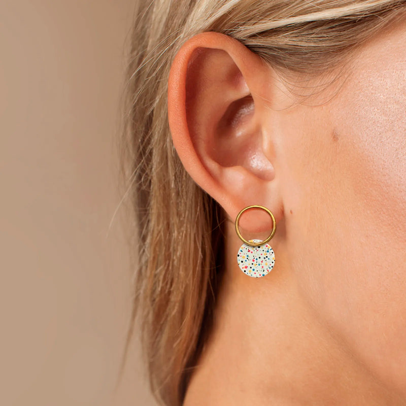 Pendientes Lavs Jewels - Mottled White