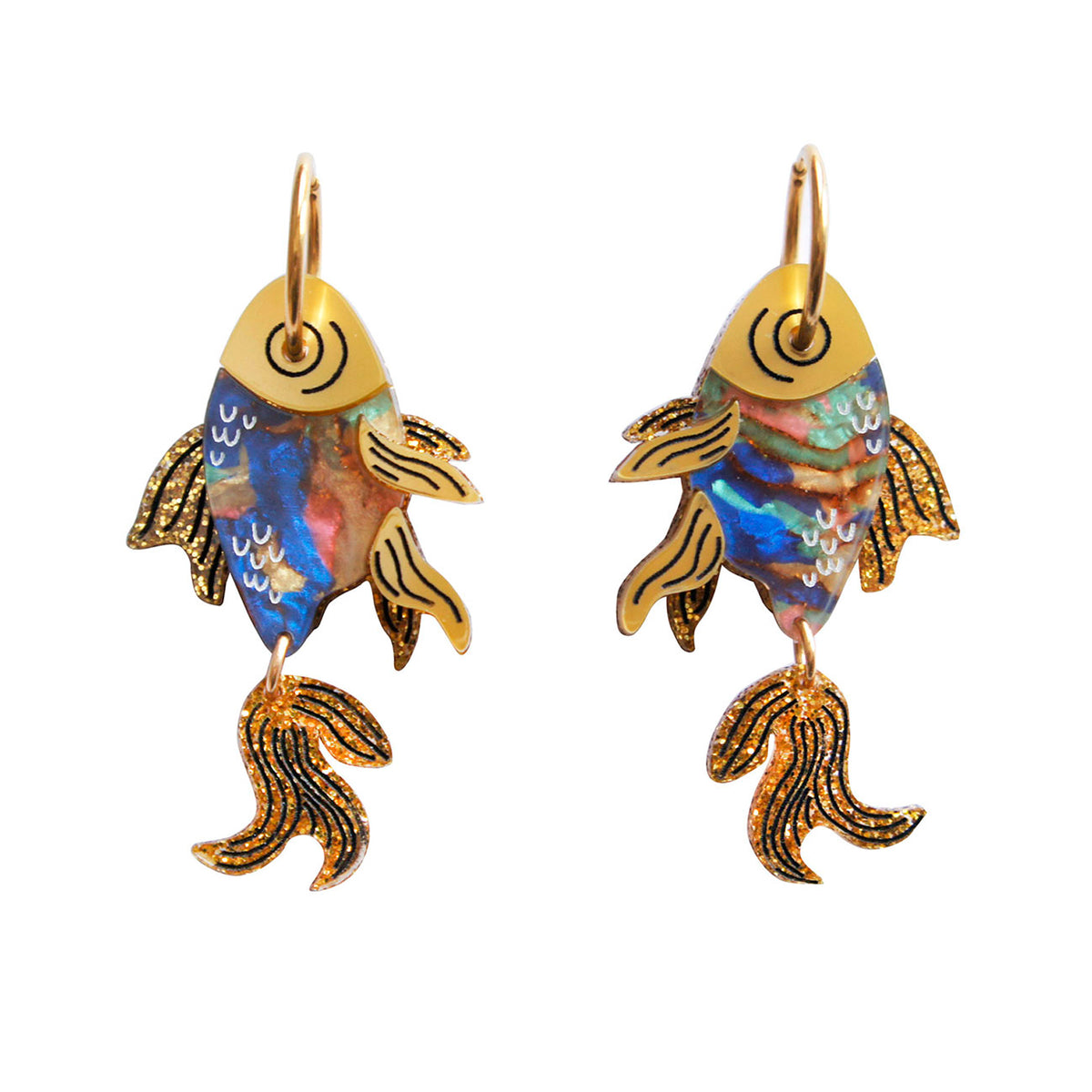 Pendientes - Pez Dorado
