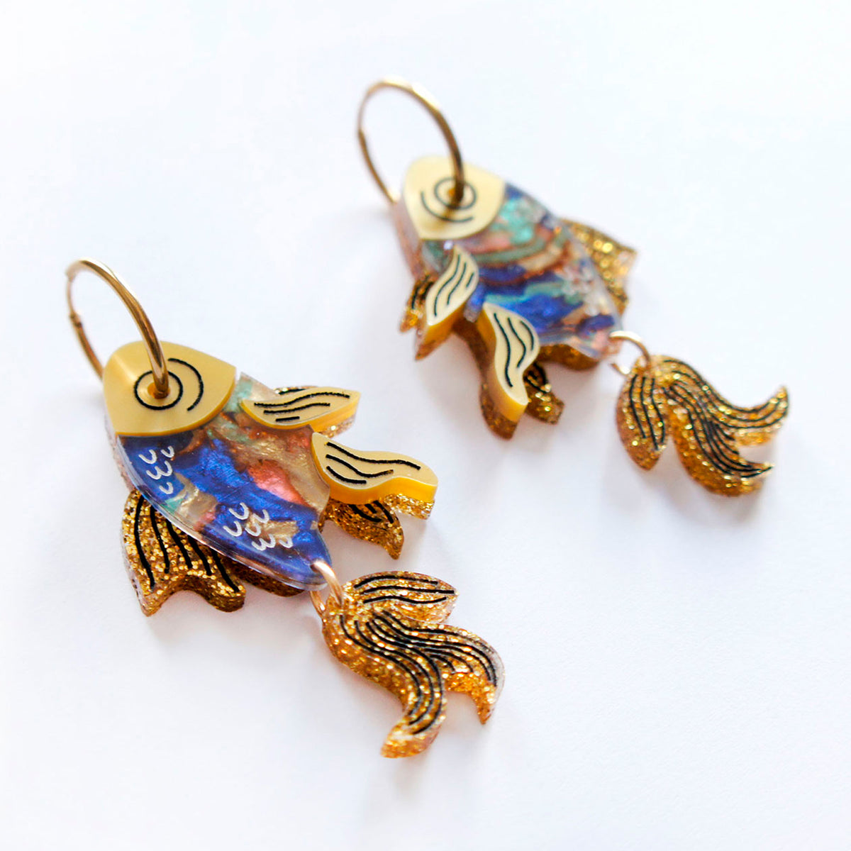 Pendientes - Pez Dorado