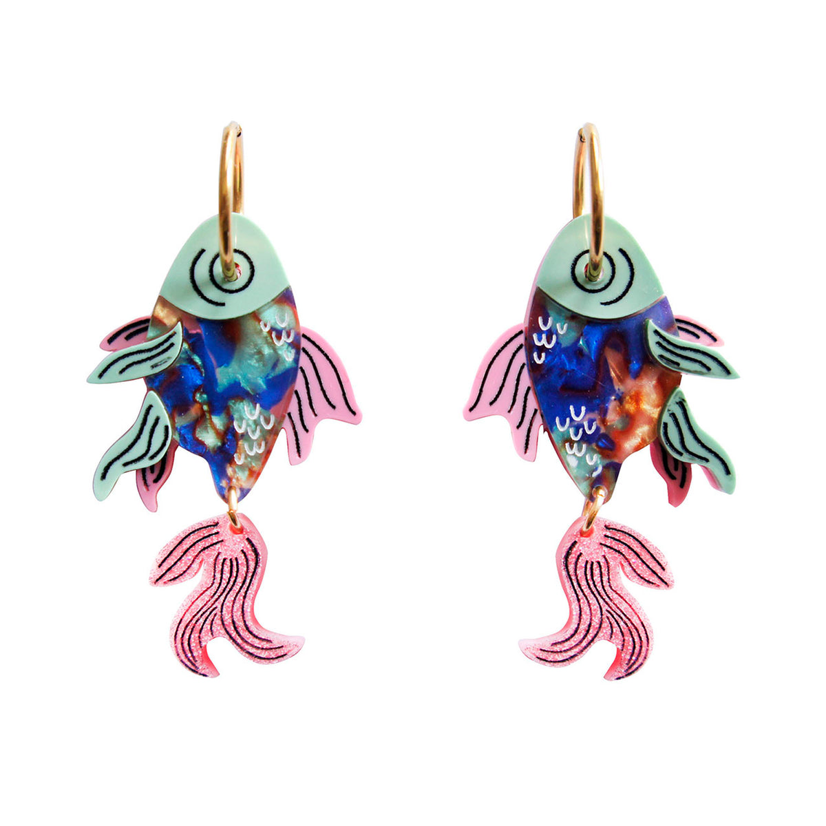 Pendientes - Pez Rosa