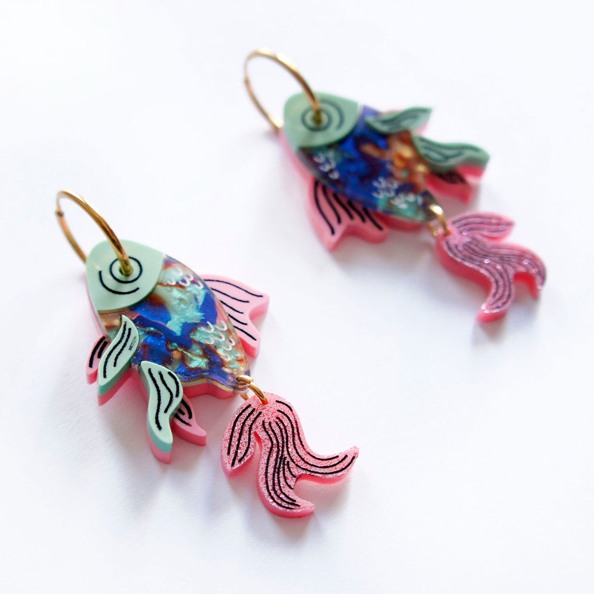 Pendientes - Pez Rosa