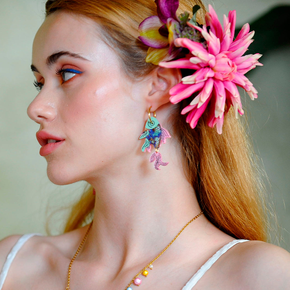 Pendientes - Pez Rosa