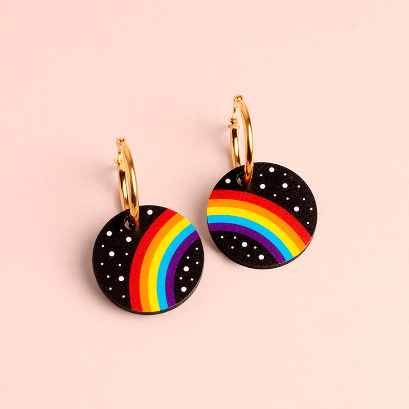 Pendientes de aro - Rainbow 🌈