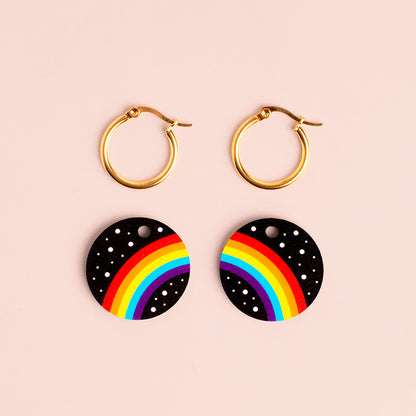 Pendientes de aro - Rainbow 🌈