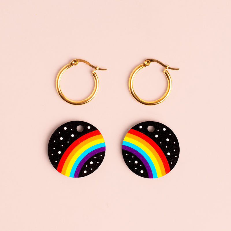 Pendientes de aro - Rainbow 🌈