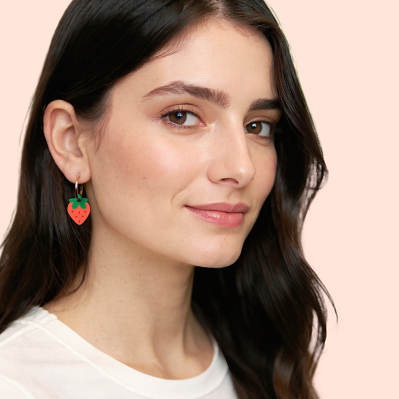 Pendientes de aro - Strawberry 🍓