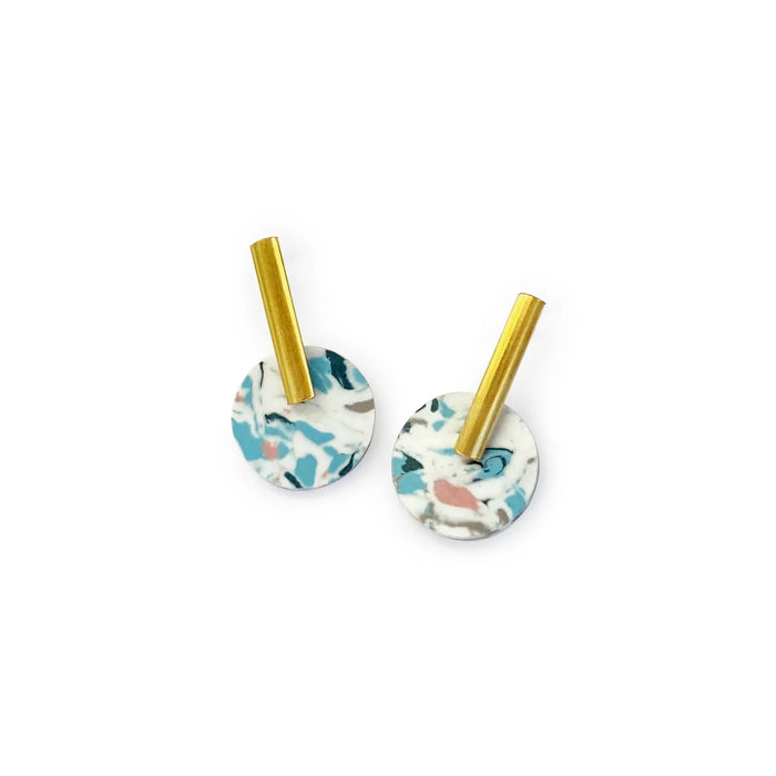 Pendientes - Terrazo Blue