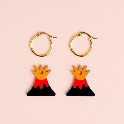 Pendientes de aro - Volcano 🌋