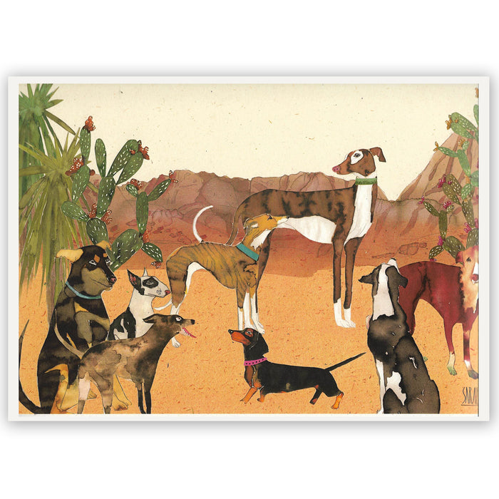 Print de Sara Luz 22,50 x 32 - "Perros en el campo"