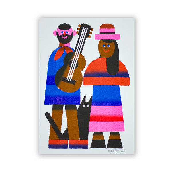 Print de Roda A4 - "Peruvian Couple"