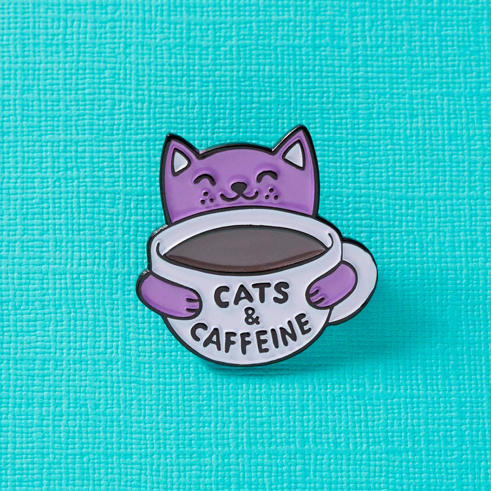 Pin - "Cats & Caffeine" 🐱☕