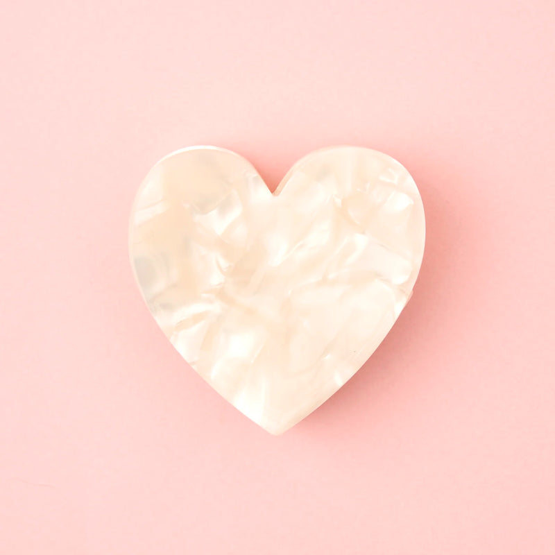 Pinza para el pelo - Corazón Blanco 🤍