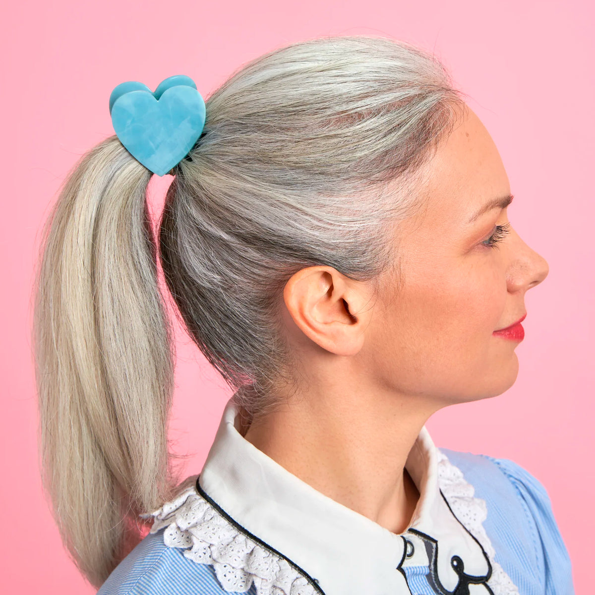 Pinza para el pelo - Corazón Azul 💙