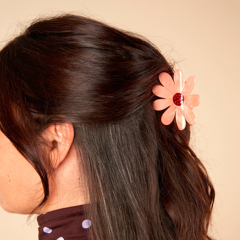 Pinza para el pelo - Flor Rosa