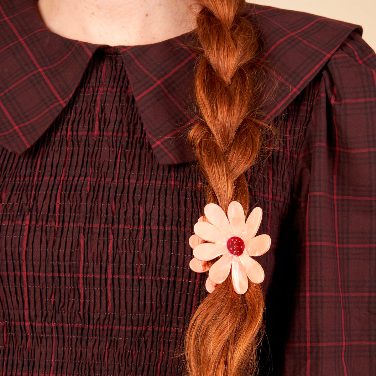 Pinza para el pelo - Flor Rosa