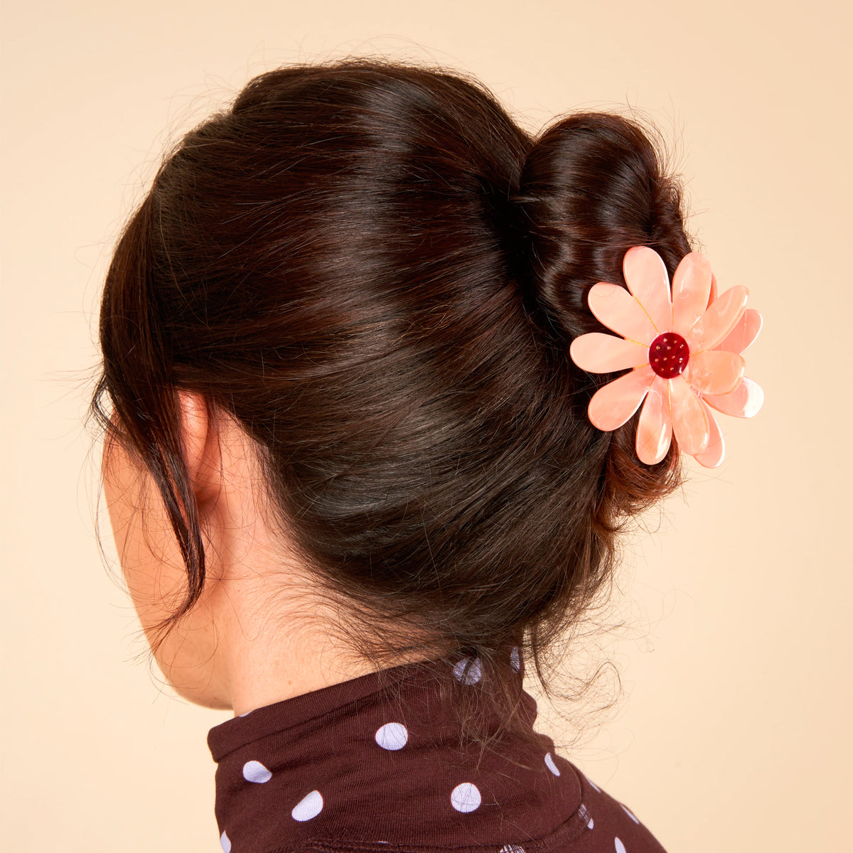 Pinza para el pelo - Flor Rosa