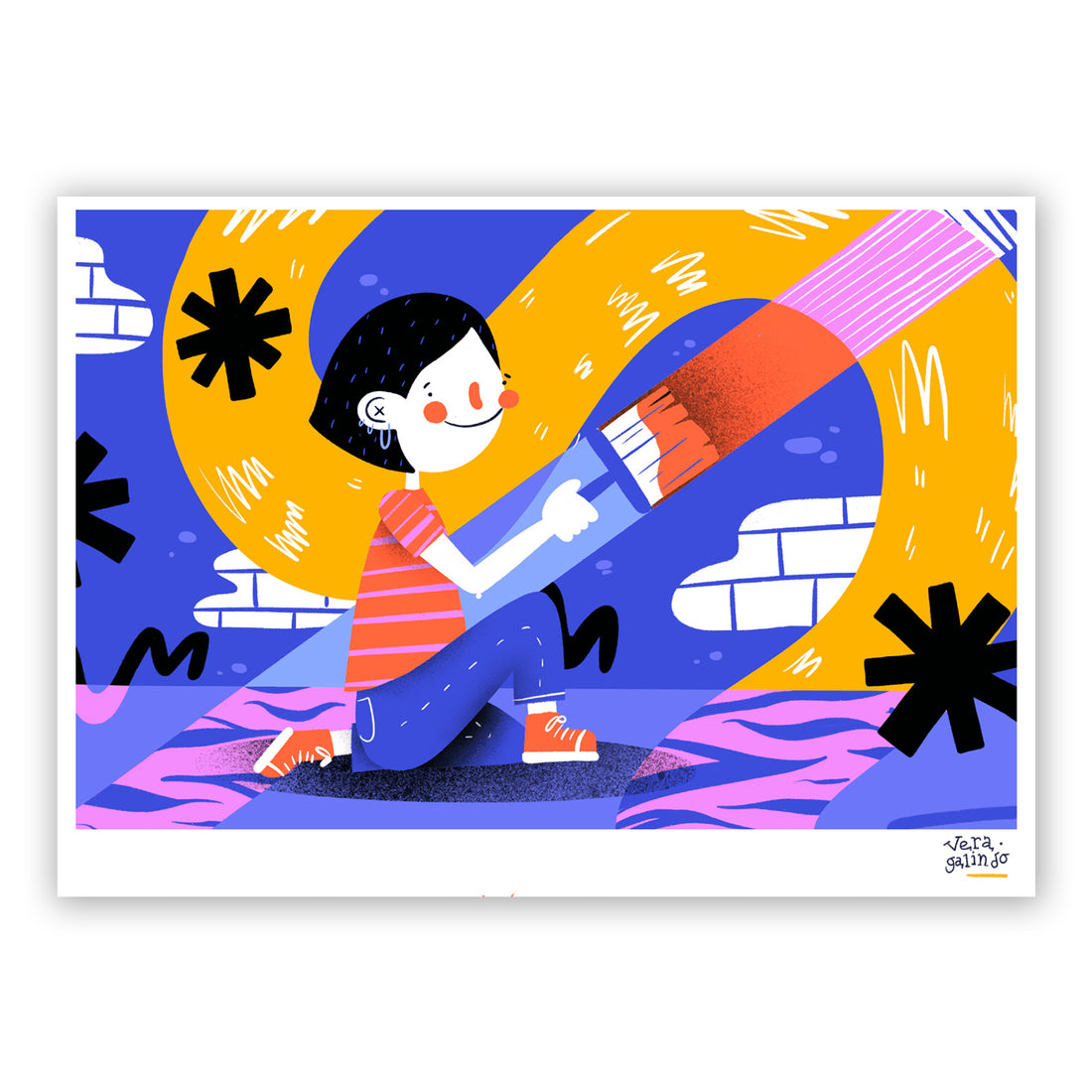 Print de Vera Galindo A4 - "Paint it"