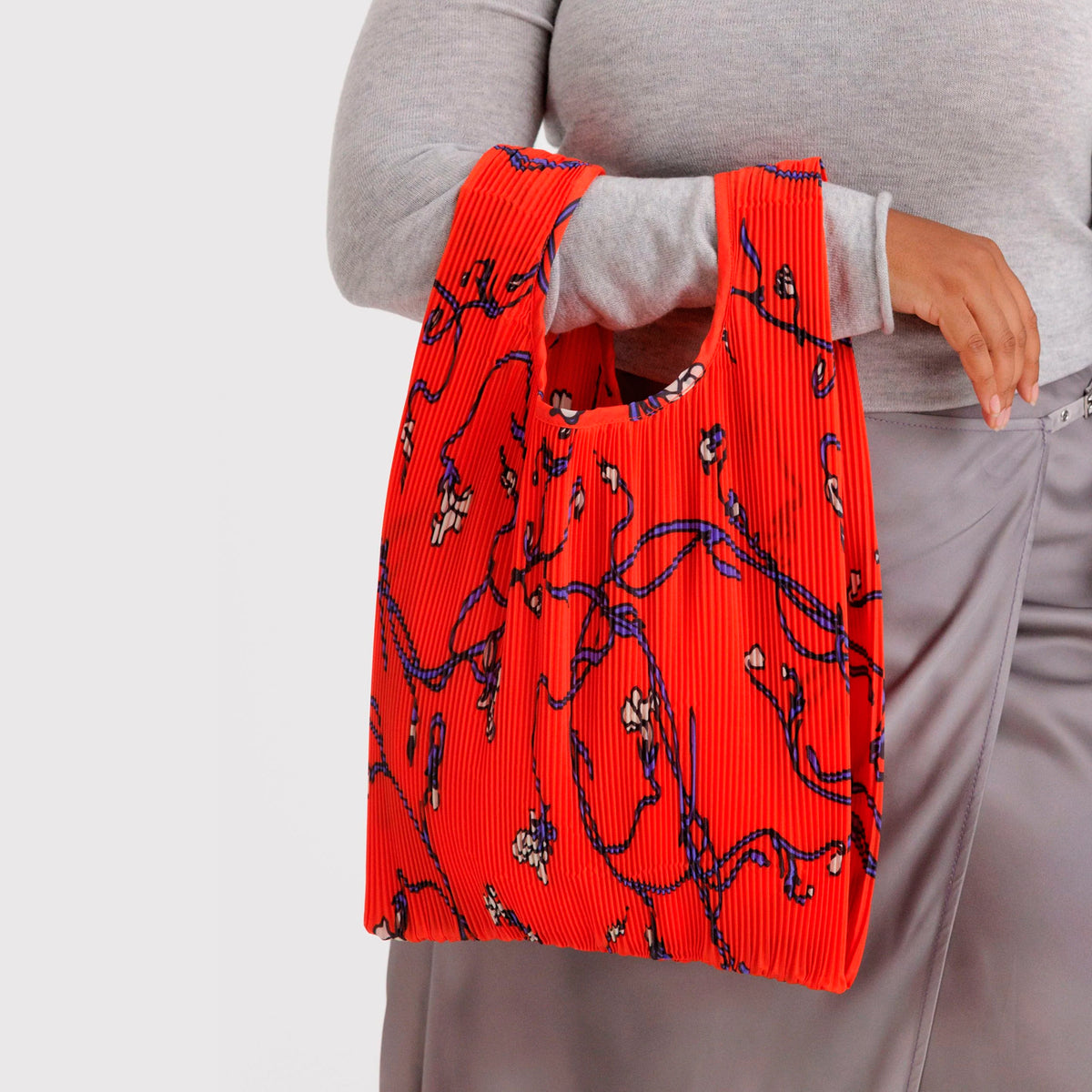 Bolsa Plisada Baggu - Red Snapdragon