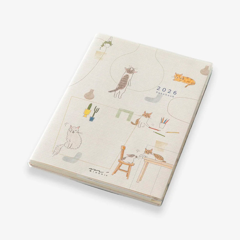 Agenda Anual de Bolsillo 2026 Midori - Cat 🐱