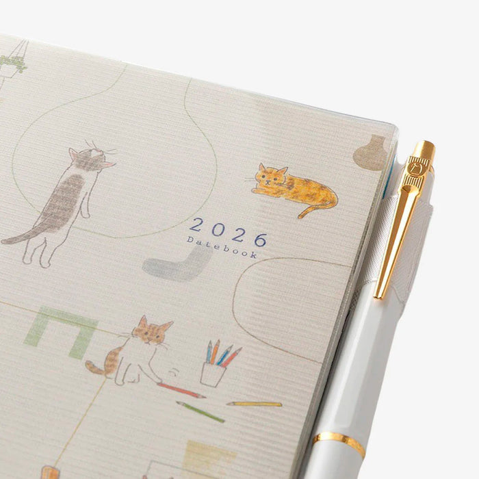 Agenda Anual de Bolsillo 2026 Midori - Cat 🐱