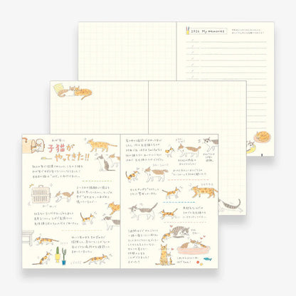Agenda Anual de Bolsillo 2026 Midori - Cat 🐱