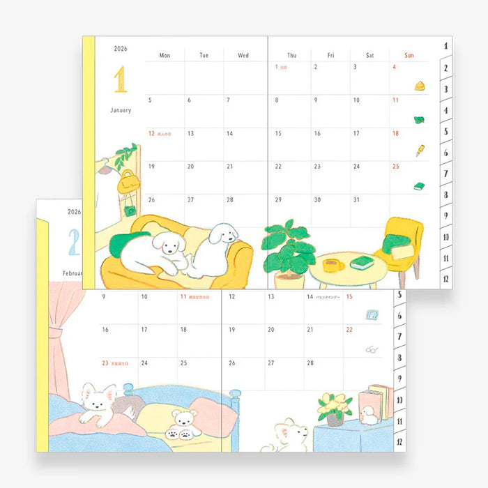 Agenda Anual de Bolsillo 2026 Midori - Dog 🐶