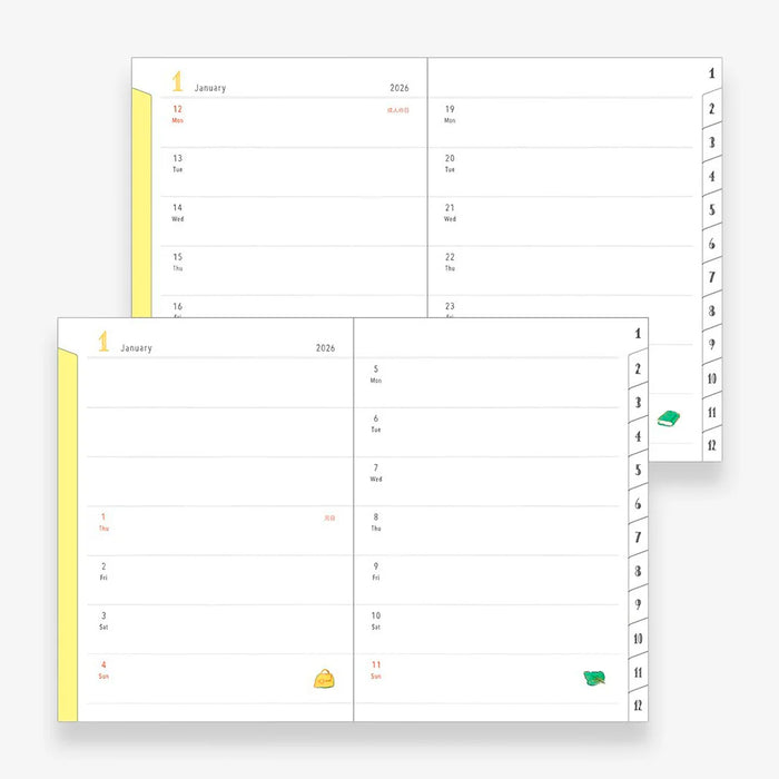 Agenda Anual de Bolsillo 2026 Midori - Dog 🐶