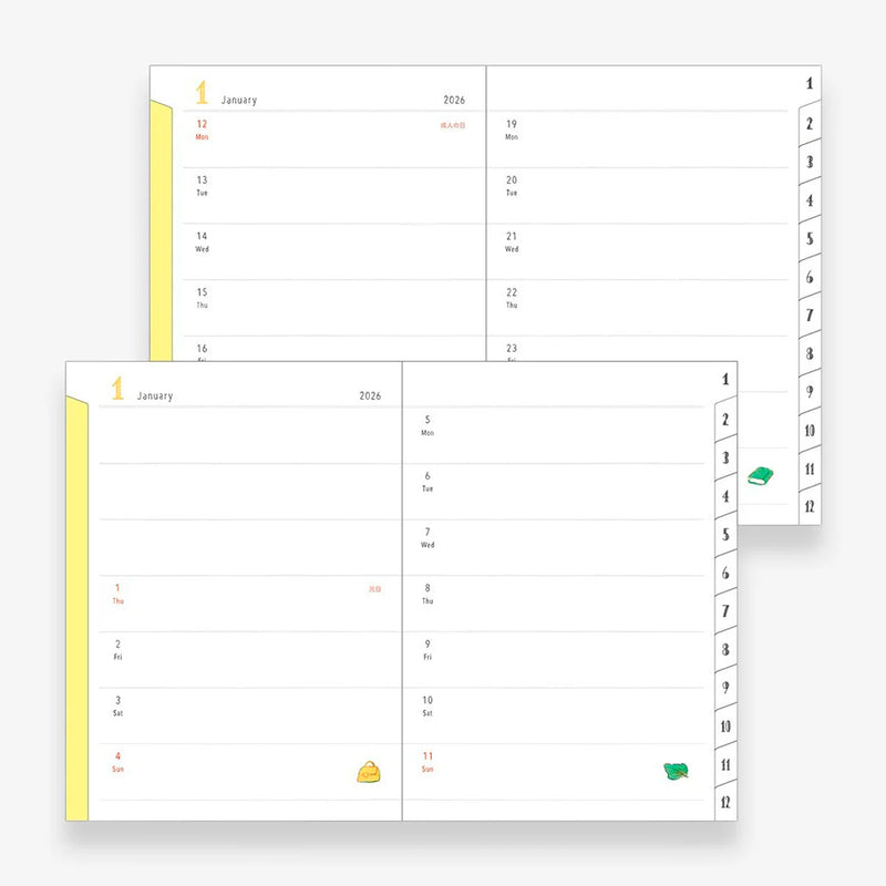 Agenda Anual de Bolsillo 2026 Midori - Dog 🐶