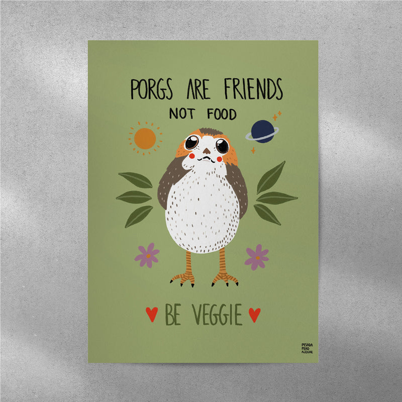 Print de Pesadaperoalegre A4 - "Be veggie"