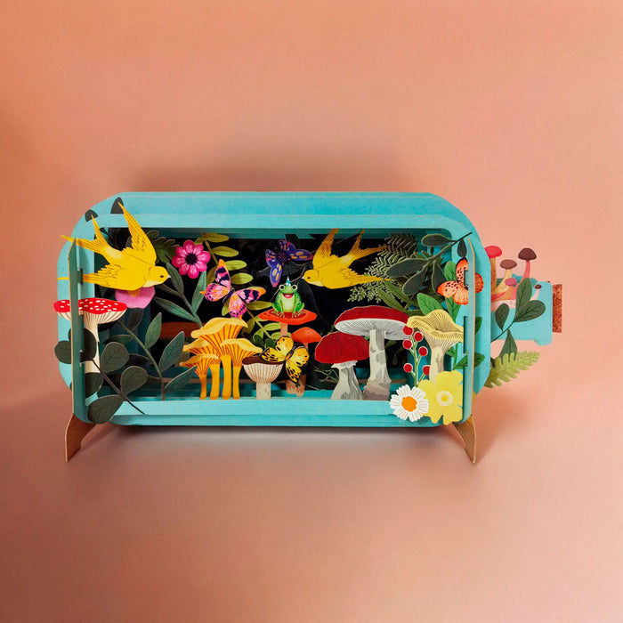 Postal 3D - Botella Rana 🐸🍄