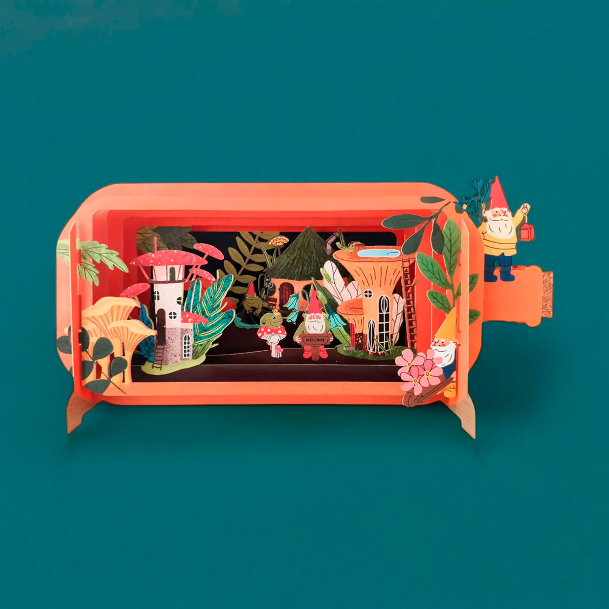 Postal 3D - Botella Setas 🍄