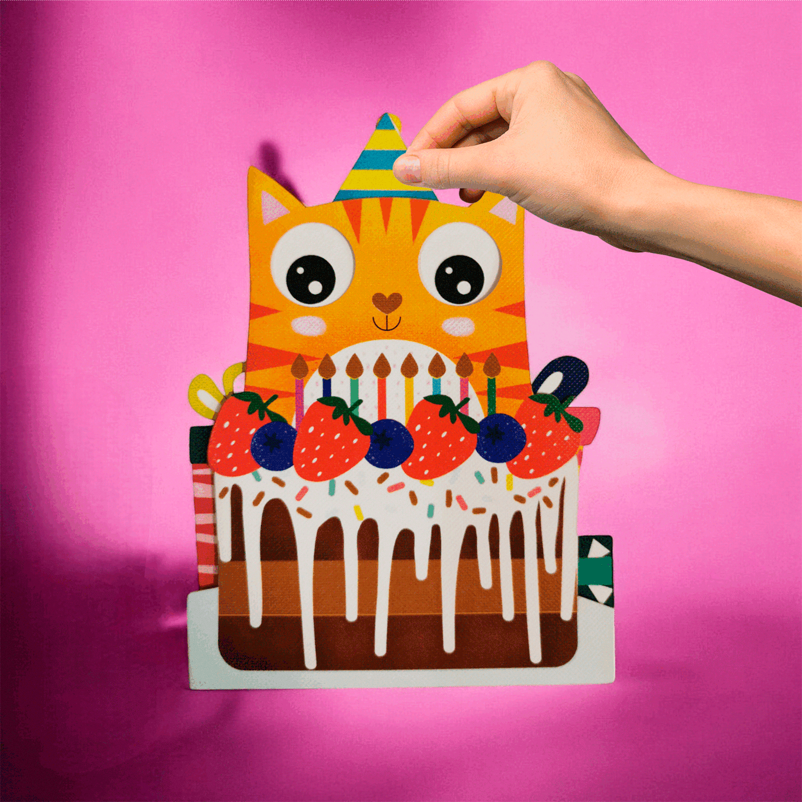 Postal - Gato Cumpleaños 🐱🎂