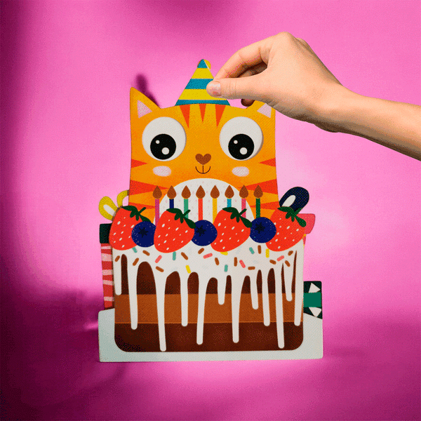 Postal - Gato Cumpleaños 🐱🎂