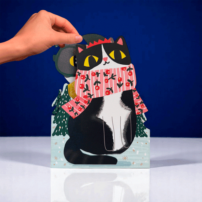 Postal - Gato navideño 🐱🎄