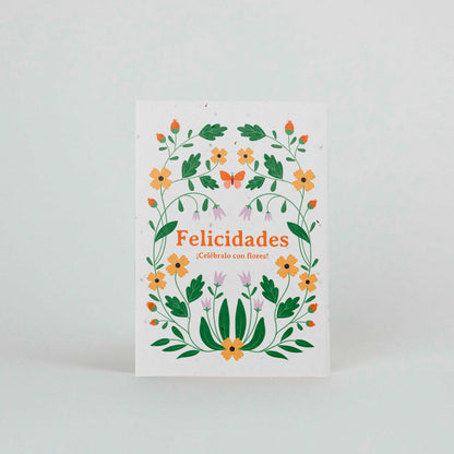 Postal plantable - "Felicidades"