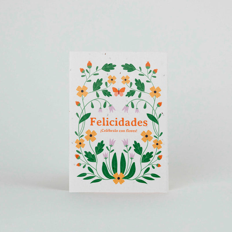 Postal plantable - "Felicidades"