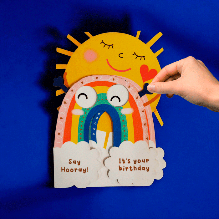 Postal - Sol y Arcoíris