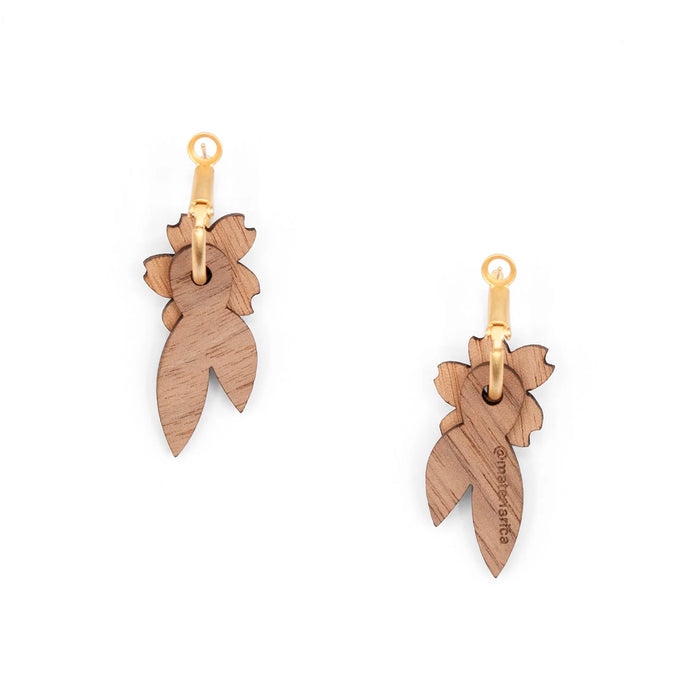 Pendientes de aro - Pretty Cherry blossom